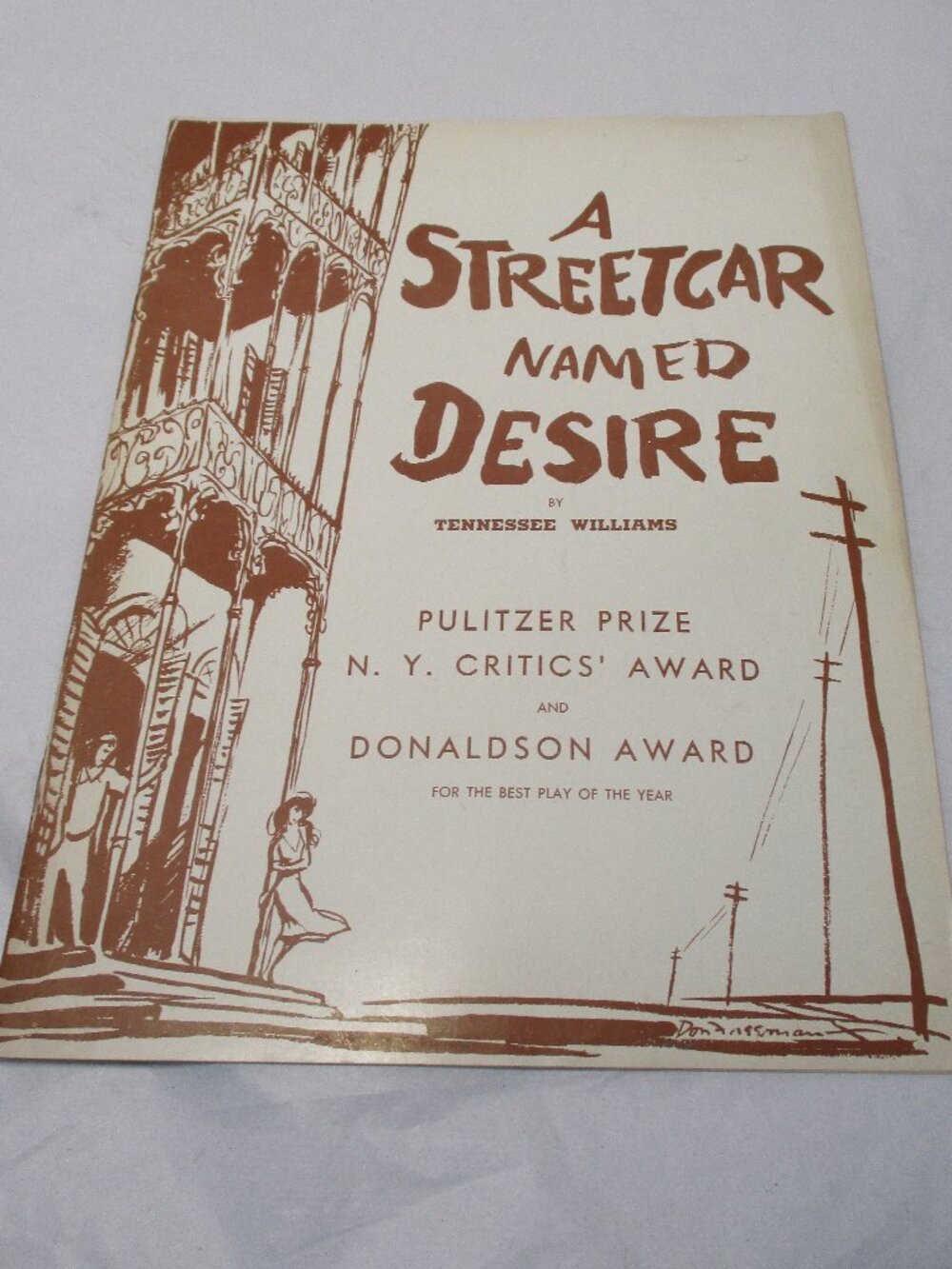 Vintage 1940's Streetcar Named Desire Play Souvenir Program Tennessee Williams